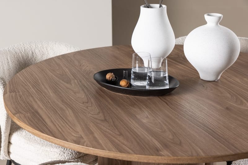 Rund matgrupp Venture Home Vit Natur 4st - Møbler - Bord - Spisegrupper