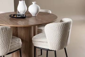 Rund matgrupp Venture Home Vit Natur 4st - Møbler - Bord - Spisegrupper