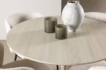 Rund matgrupp Venture Home Vit Natur 4st - Møbler - Bord - Spisegrupper