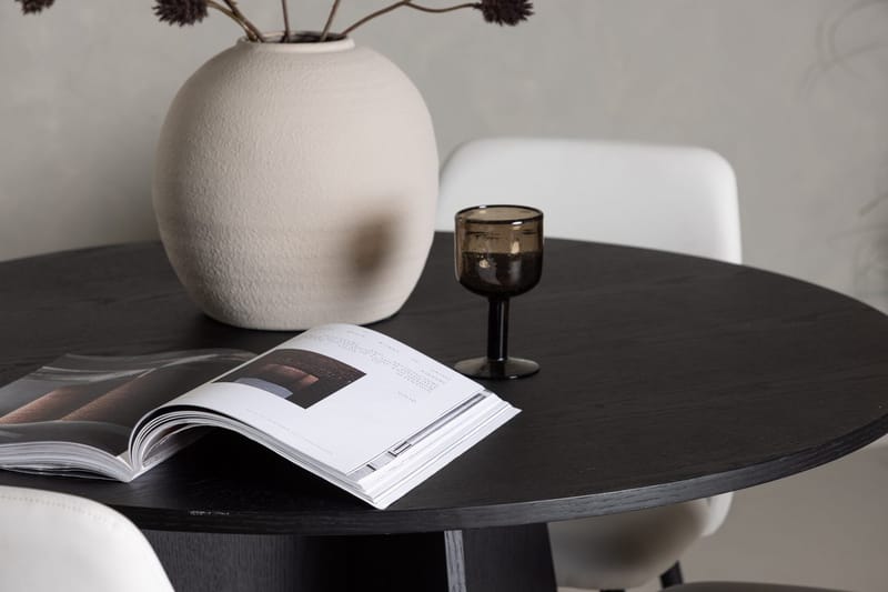 Rund matgrupp Venture Home Vit Svart 4st - Møbler - Bord - Spisegrupper