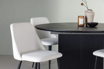Rund matgrupp Venture Home Vit Svart 4st - Møbler - Bord - Spisegrupper
