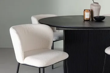 Rund matgrupp Venture Home Vit Svart 4st - Møbler - Bord - Spisegrupper
