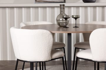 Rund matgrupp Venture Home Vit Valnöt 4st - Møbler - Bord - Spisegrupper