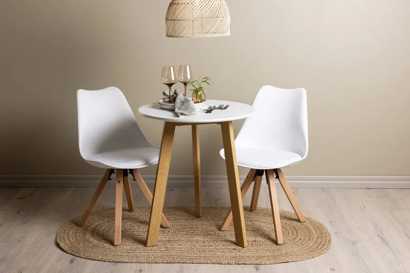 Rund matgrupp Venture Home Vit Vit 2st