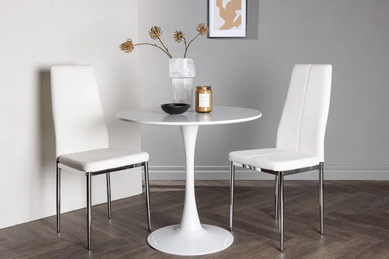 Rund matgrupp Venture Home Vit Vit 2st