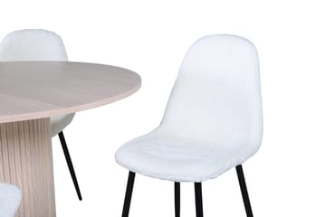 Rund matgrupp Venture Home Vit Vitputsad 4st - Møbler - Bord - Spisegrupper