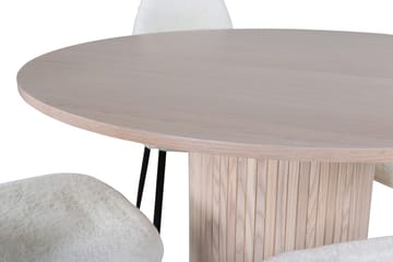 Rund matgrupp Venture Home Vit Vitputsad 4st - Møbler - Bord - Spisegrupper