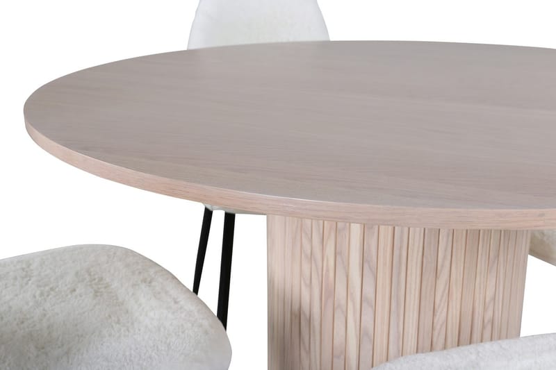 Rund matgrupp Venture Home Vit Vitputsad 4st - Møbler - Bord - Spisegrupper