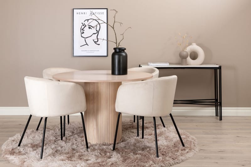 Rund spisegruppe Venture Home Bianca, Berit Lyst tre