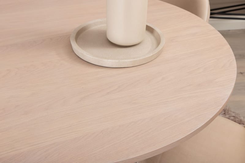 Rund spisegruppe Venture Home Bianca, Velvet Hvitlasert - Møbler - Bord - Spisegrupper
