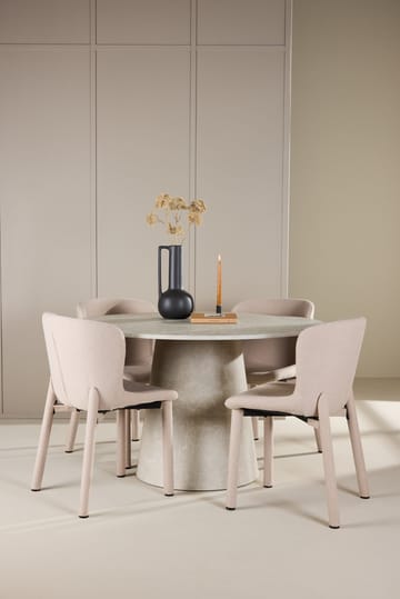 Rund spisegruppe Venture Home Lanzo, Astoria Beige Beige 4 stk. - Møbler - Bord - Spisegrupper