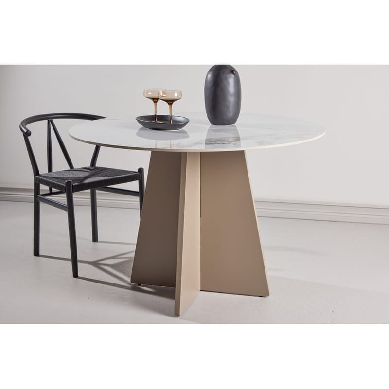 Rundt spisebord Bootcut - Beige - Møbler - Bord - Spisebord & kjøkkenbord