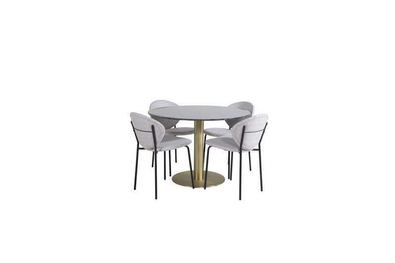 Rundt spisesett Estelle Chrome, Vault, Grå