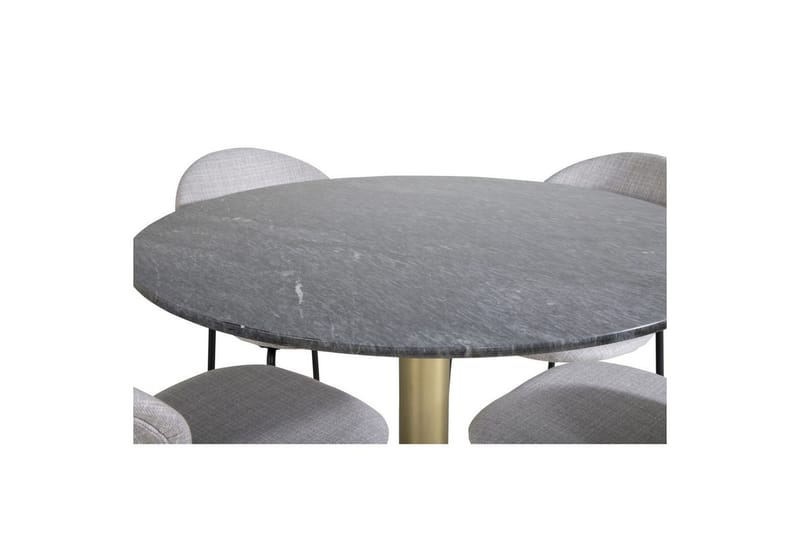 Rundt spisesett Estelle Chrome, Vault - Grå - Møbler - Bord - Spisegrupper