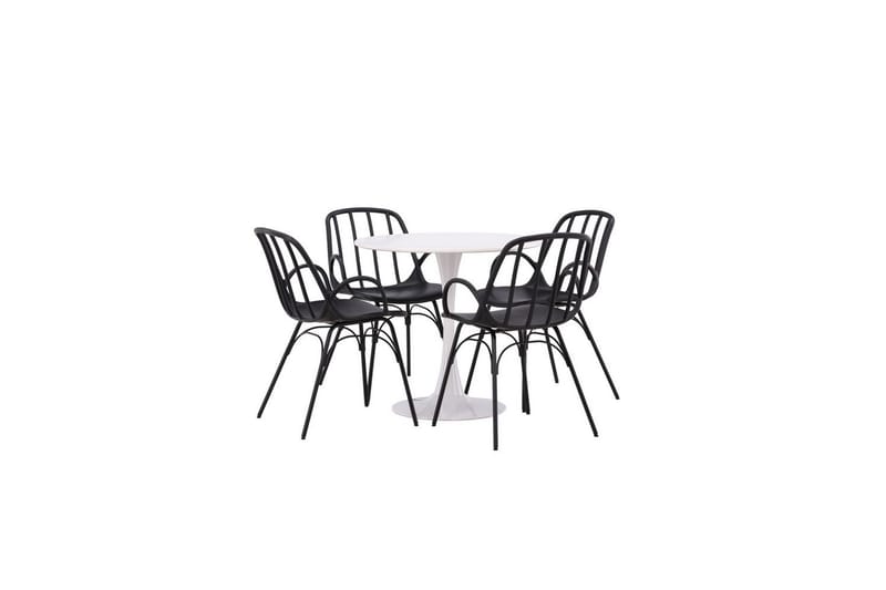 Rundt spisesett Hamden, Dyrön - Svart - Møbler - Bord - Spisegrupper