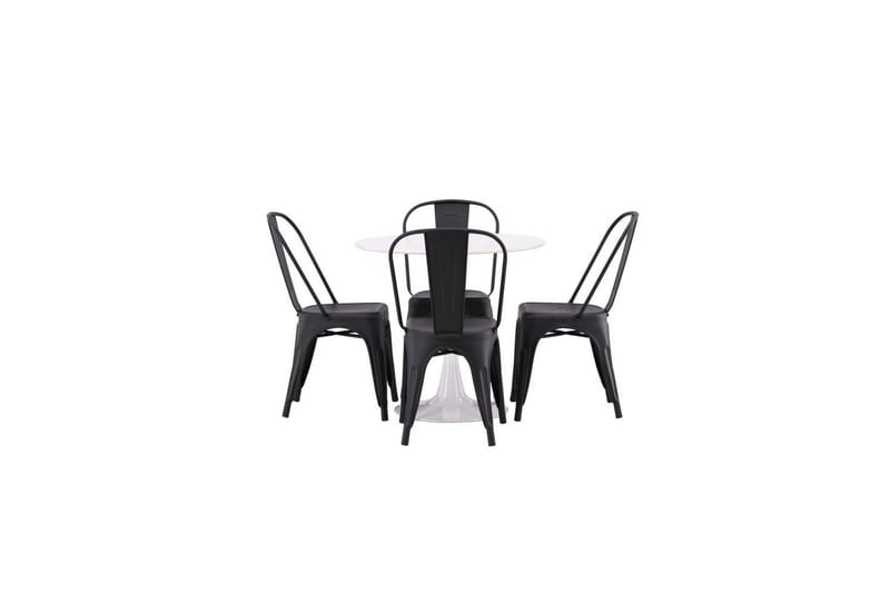 Rundt spisesett Hamden, Tempe - Svart - Møbler - Bord - Spisegrupper