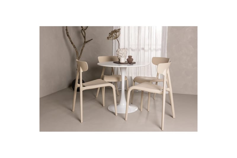Rundt spisesett Hamden, Ursholmen - Beige - Møbler - Bord - Spisegrupper