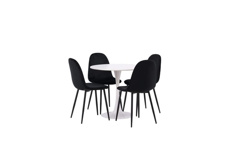 Rundt spisesett Hamden, Polar - Velvet - Møbler - Bord - Spisegrupper