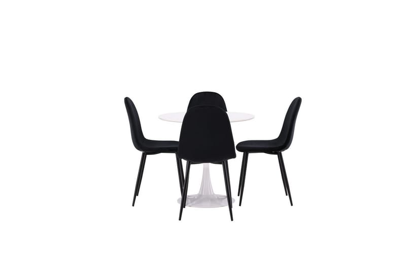 Rundt spisesett Hamden, Polar - Velvet - Møbler - Bord - Spisegrupper