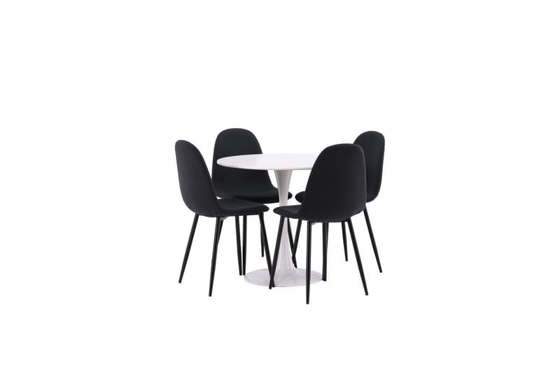 Rundt spisesett Hamden, Polar - Polyester - Møbler - Bord - Spisegrupper