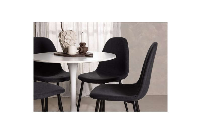 Rundt spisesett Hamden, Polar - Polyester - Møbler - Bord - Spisegrupper