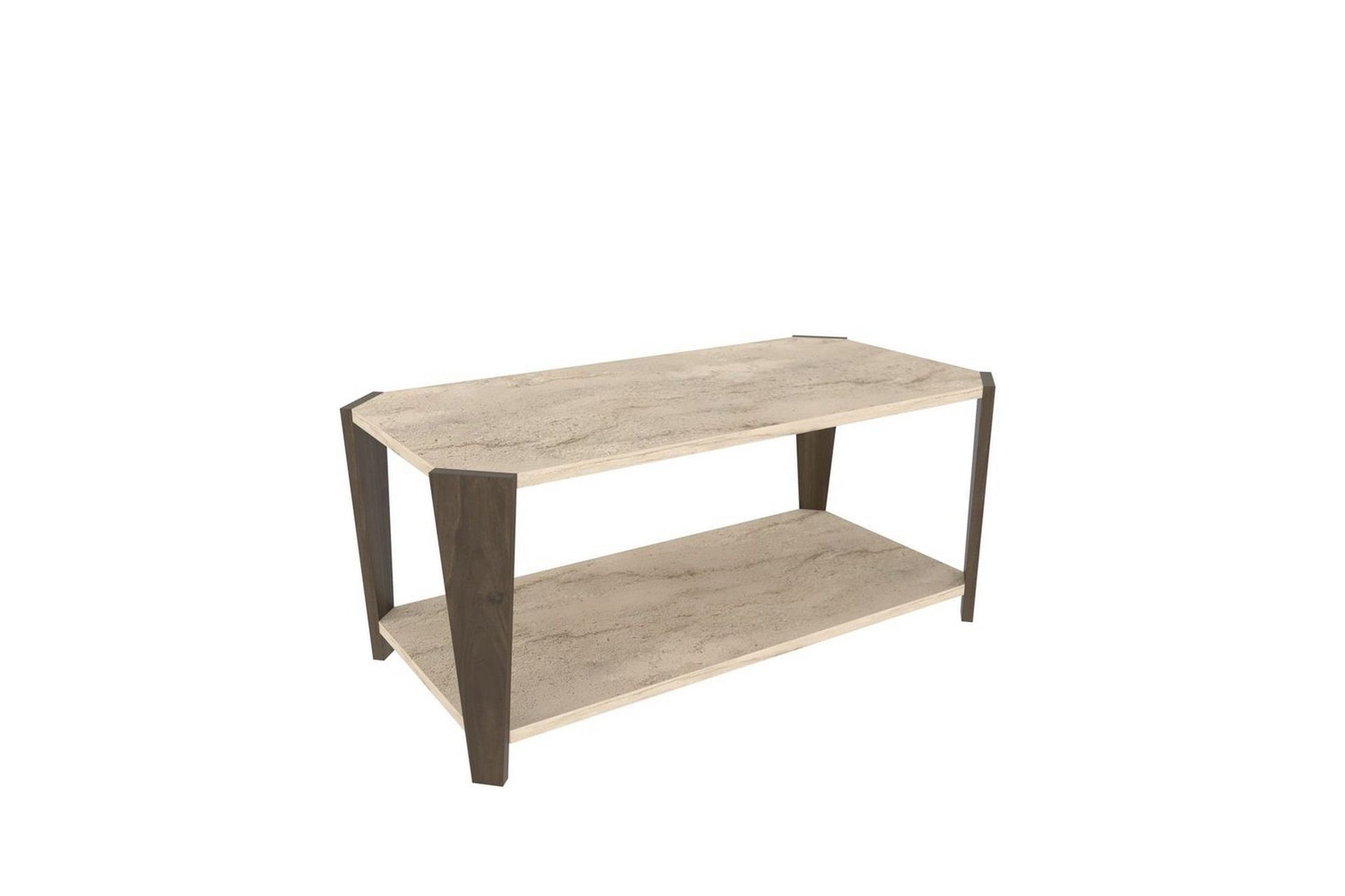 Rylas Stuebord 91 cm - Valnøtt/Travertin