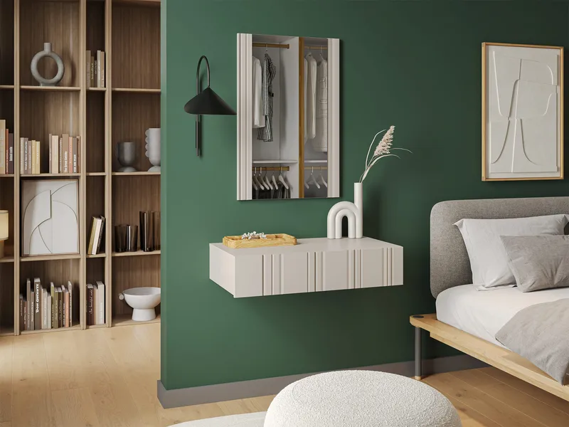 Rynlin Sminkebord med Speil - Møbler - Bord - Sminkebord & toalettbord - Sminkebord med speil