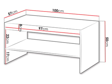 Rynlin Sofabord 100 cm - Møbler - Bord - Sofabord