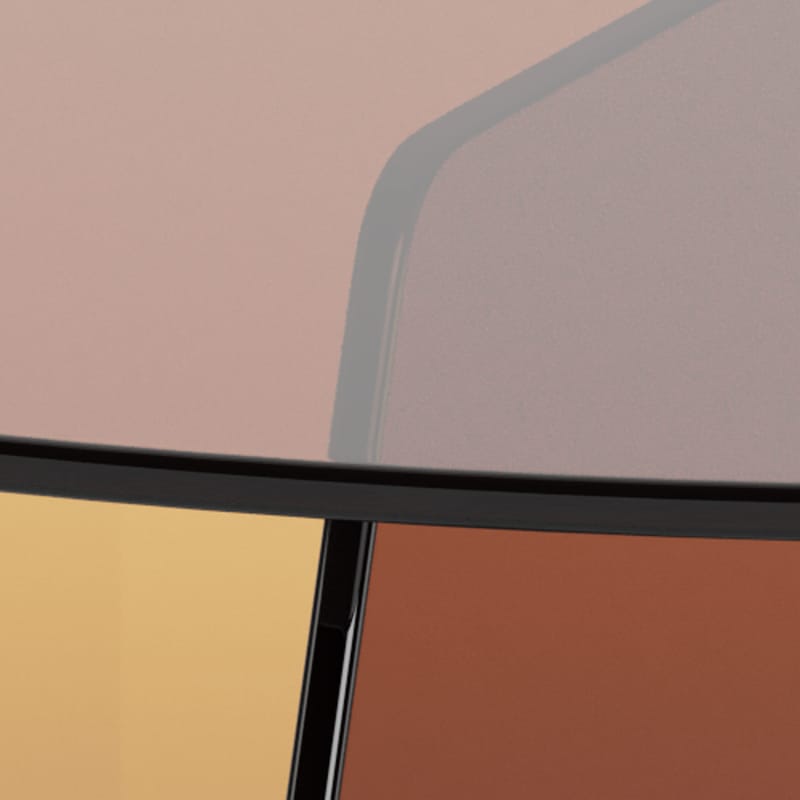 Ryvos sofabord i glass 80 cm rundt - Brun - Møbler - Bord - Sofabord