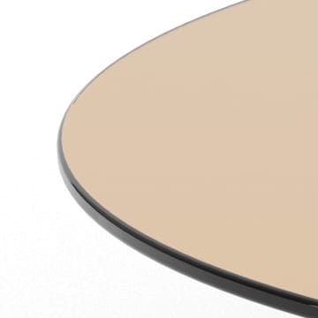 Ryvos sofabord i glass 80 cm rundt - Brun - Møbler - Bord - Sofabord