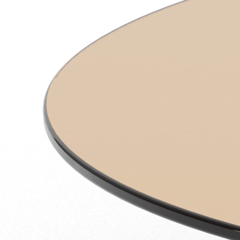 Ryvos sofabord i glass 80 cm rundt - Brun - Møbler - Bord - Sofabord