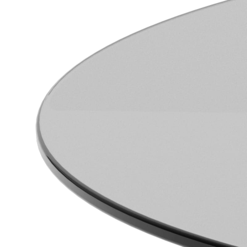 Ryvos sofabord i glass 80 cm rundt - Røykfarget - Møbler - Bord - Sofabord