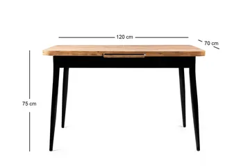 Saidie Spisebord 120 cm Rektangulær - Brun - Møbler - Bord - Spisebord & kjøkkenbord