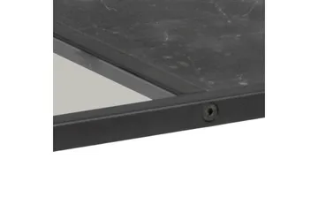 Saklani 120x60 cm Rektangulært Sofabord i Metall med Glassplate - Sort - Møbler - Bord - Sofabord