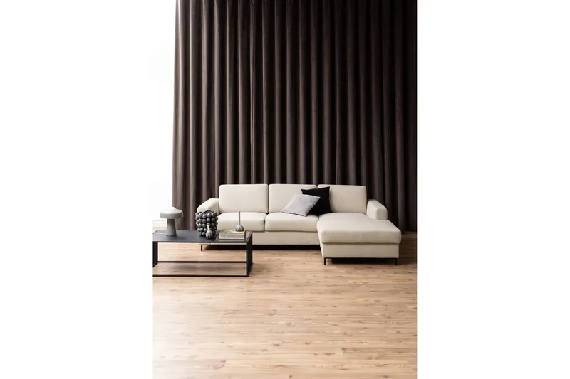 Saklani 120x60 cm Rektangulært Sofabord i Metall med Glassplate - Sort - Møbler - Bord - Sofabord