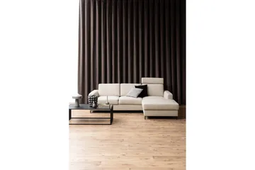 Saklani 120x60 cm Rektangulært Sofabord i Metall med Glassplate - Sort - Møbler - Bord - Sofabord