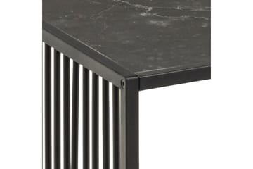 Saklani 120x60 cm Rektangulært Sofabord i Metall med Glassplate - Svart - Møbler - Bord - Sofabord