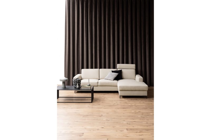 Saklani 120x60 cm Rektangulært Sofabord i Metall med Glassplate - Svart - Møbler - Bord - Sofabord