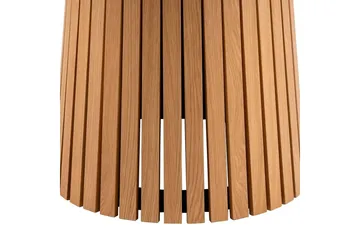 Saku Rundt Spisebord 120 cm med Tre- og Eikeutseende - Beige - Møbler - Bord - Spisebord & kjøkkenbord
