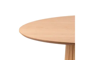 Saku Rundt Spisebord 120 cm med Tre- og Eikeutseende - Beige - Møbler - Bord - Spisebord & kjøkkenbord