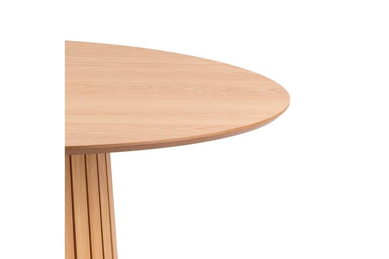Saku Rundt Spisebord 120 cm med Tre- og Eikeutseende - Beige - Møbler - Bord - Spisebord & kjøkkenbord