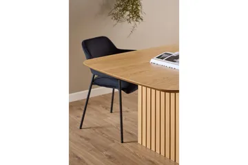 Saku Stort Rektangulært Spisebord 220 cm med Tre- og Eikeutseende - Beige - Møbler - Bord - Spisebord & kjøkkenbord