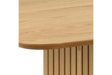 Saku Stort Rektangulært Spisebord 220 cm med Tre- og Eikeutseende - Beige - Møbler - Bord - Spisebord & kjøkkenbord