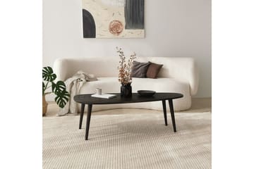 Saldus 115 cm Ovalt Salongbord i Malt Tre - Mørkebrun - Møbler - Bord - Sofabord