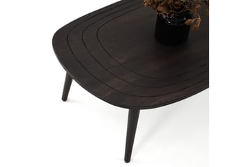 Saldus 115 cm Ovalt Salongbord i Malt Tre - Mørkebrun - Møbler - Bord - Sofabord