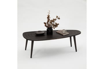 Saldus 115 cm Ovalt Salongbord i Malt Tre - Mørkebrun - Møbler - Bord - Sofabord