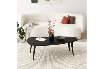 Saldus 115 cm Ovalt Salongbord i Malt Tre - Mørkebrun - Møbler - Bord - Sofabord