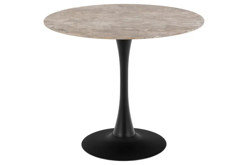 Salm Lite Rundt Spisebord 90 cm i Keramikk, Svart
