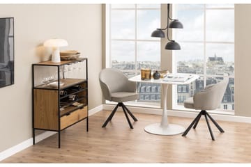 Salm Spisebord 90 cm Kvadratisk - Hvit - Møbler - Bord - Spisebord & kjøkkenbord