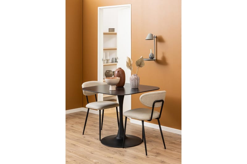 Salm Spisebord 90 cm Kvadratisk - Svart - Møbler - Bord - Spisebord & kjøkkenbord